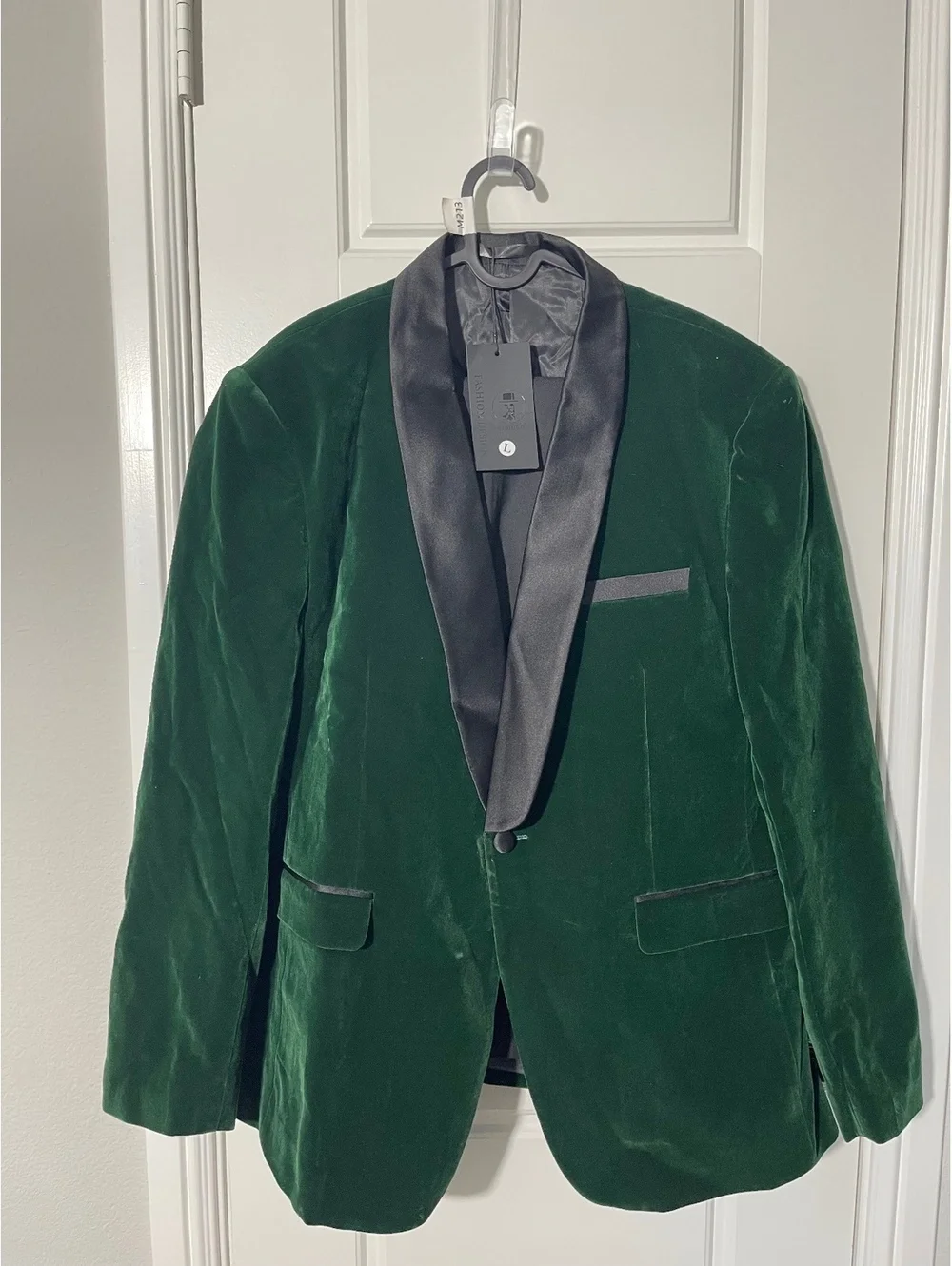 Suits for Men Size LG Green Velvet 2 Pieces Shawl Lapel M213